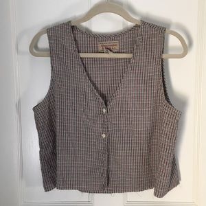 VINTAGE cropped button down tank✨